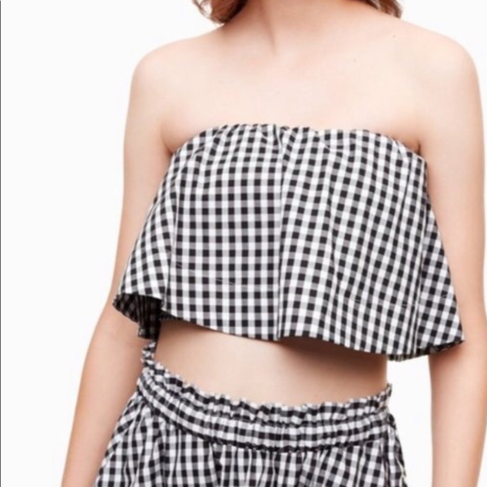 Black and white Aritzia Wilfred tube top size M